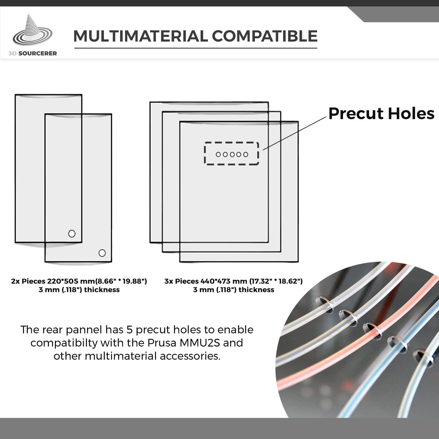 V2 Prusa IKEA Lack Plexiglass Enclosure Kit with Magnets