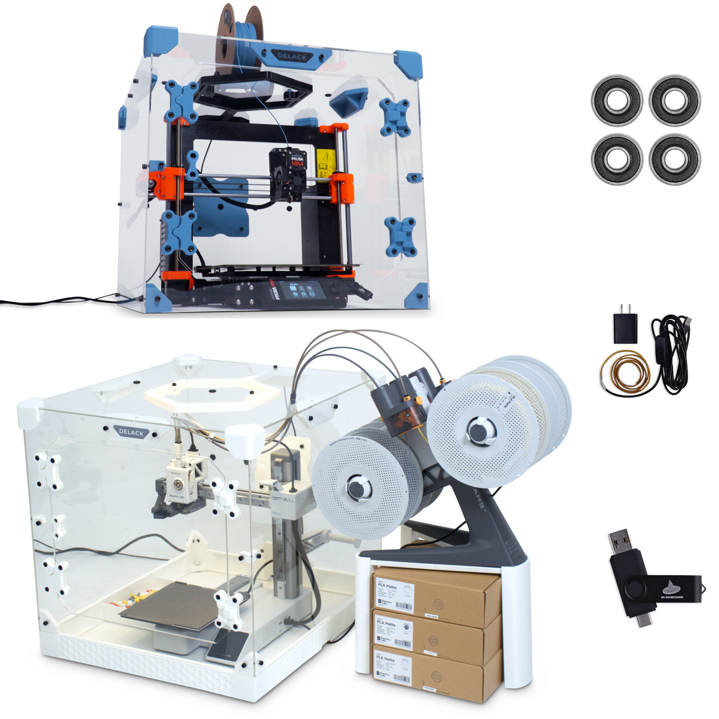 DELACK 3D Printer Enclosure Kit with LED Light