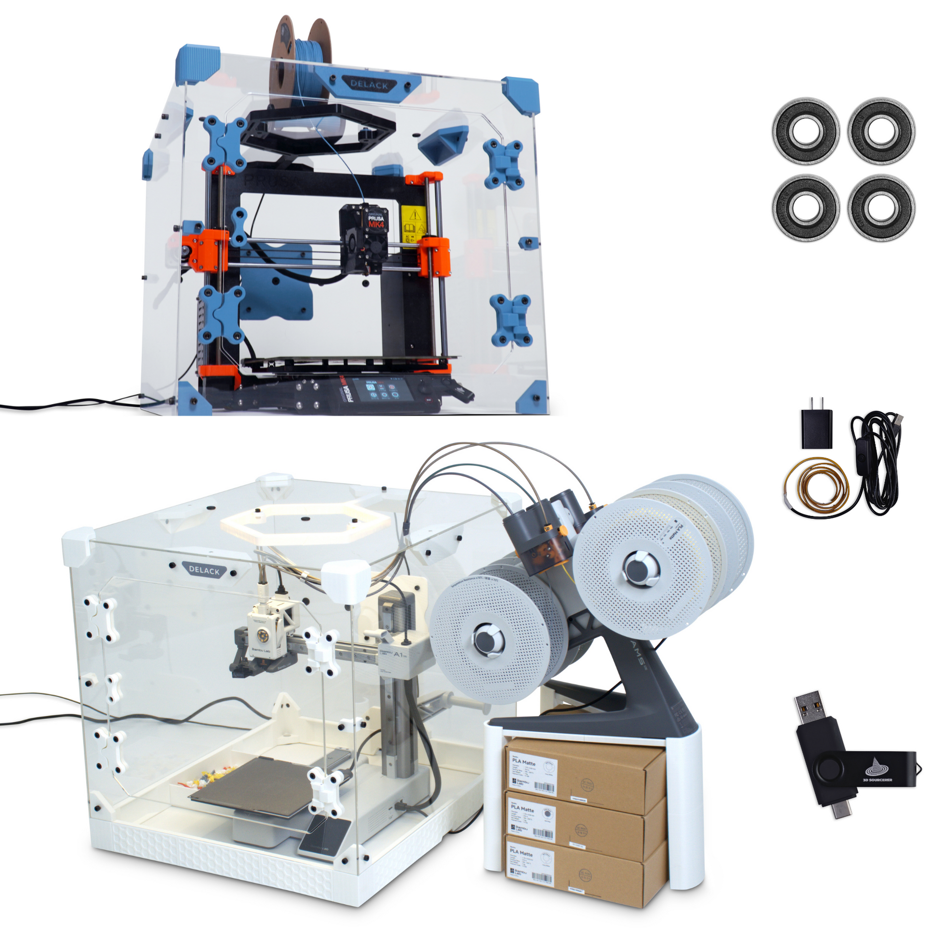 DELACK 3D Printer Enclosure Kit with LED Light